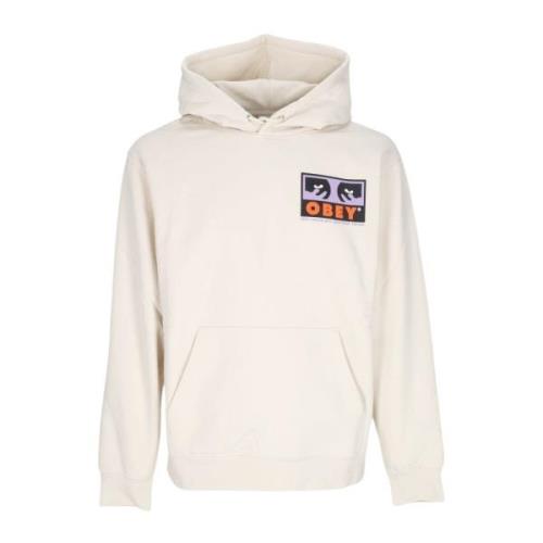 Premium Hoodie voor Mannen Obey , Beige , Heren