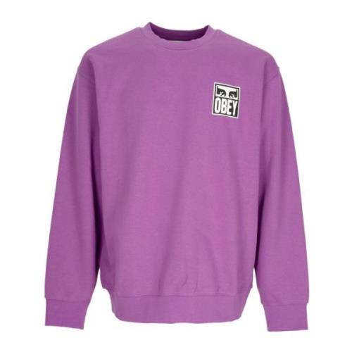 Iconische Crewneck Sweatshirt Lichtgewicht French Terry Obey , Purple ...