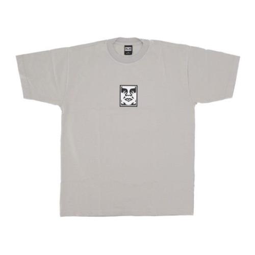 Icon Heavyweight Tee Zilver Grijs Obey , Gray , Heren