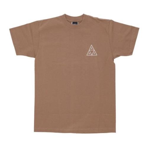 Triangle Tee Camel Korte Mouw T-shirt HUF , Brown , Heren