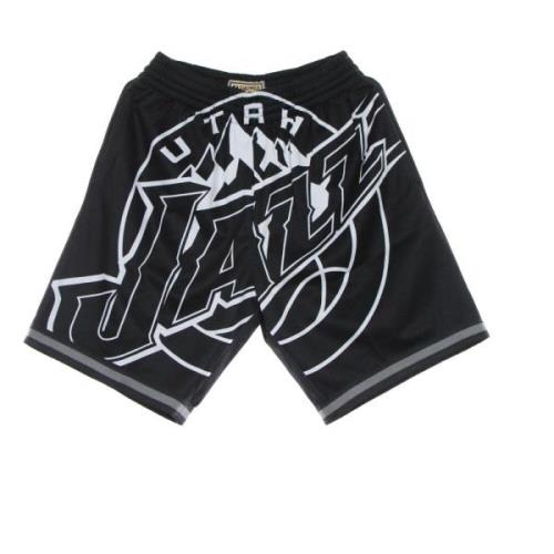 NBA Big Face Basketball Shorts Mitchell & Ness , Black , Heren