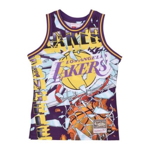 NBA Basketbal Tanktop Paars Mitchell & Ness , Multicolor , Heren