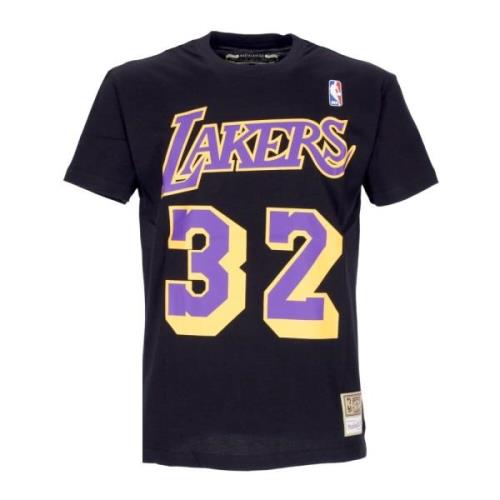 Magic Johnson NBA Tee Zwart Mitchell & Ness , Black , Heren