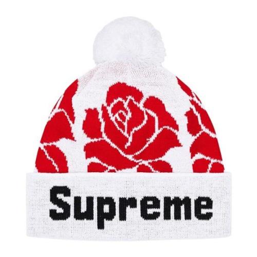 Roze Beanie Limited Edition Wit Supreme , White , Unisex