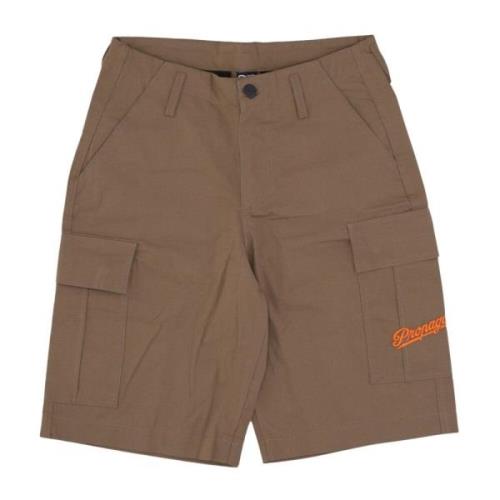 Cargo Shorts Bruin Ripstop Stof Propaganda , Brown , Heren