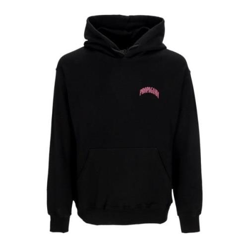 Zwarte hoodie met kangoeroezak Propaganda , Black , Heren