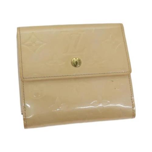 Pre-owned Leather wallets Louis Vuitton Vintage , Beige , Dames