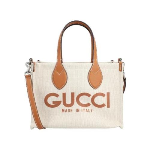 Pre-owned Cotton gucci-bags Gucci Vintage , Beige , Dames