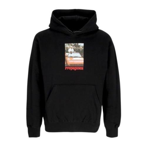 Zwarte Hoodie met Kangoeroezak Propaganda , Black , Heren