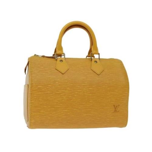 Pre-owned Leather handbags Louis Vuitton Vintage , Yellow , Dames