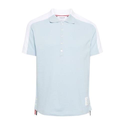 Klassieke Polo Shirt Thom Browne , Blue , Heren