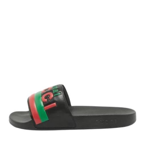 Pre-owned Rubber sandals Gucci Vintage , Black , Heren