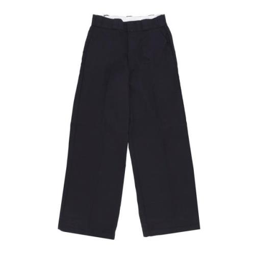 Gestructureerde Zwarte Lange Broek Dickies , Black , Dames