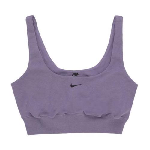 Chill Terry Cropped Tank Nike , Purple , Dames