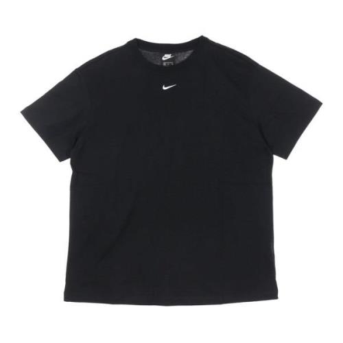 Essentiële Top Zwart/Wit T-shirt Nike , Black , Dames