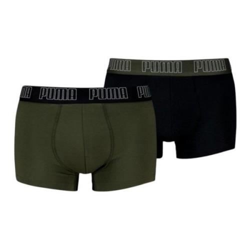 Everyday Trunk Boxers in Khaki/Zwart Puma , Multicolor , Heren