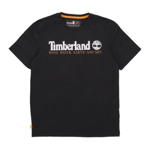 Zwart Front Tee Heren T-shirt Timberland , Black , Heren