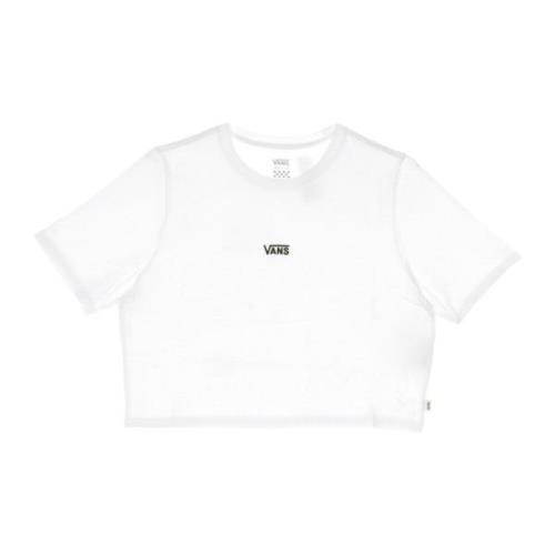 Witte Crop Crew Sport T-Shirt Vans , White , Dames