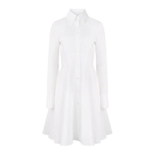 Witte Katoenen Poplin Overhemdjurk Nina Ricci , White , Dames