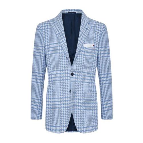 Kasjmier Glen Plaid Jas Kiton , Blue , Heren