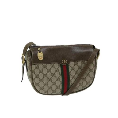 Pre-owned Canvas gucci-bags Gucci Vintage , Beige , Dames