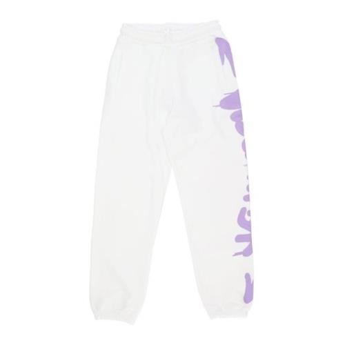 Lichtgewicht trainingsbroek met zijlogo Disclaimer , White , Dames