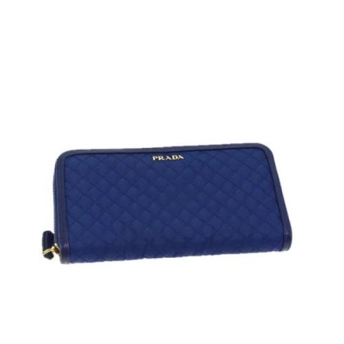 Pre-owned Nylon wallets Prada Vintage , Blue , Dames