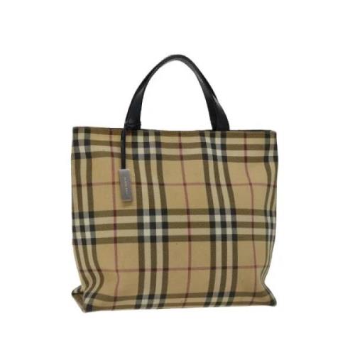 Pre-owned Fabric handbags Burberry Vintage , Beige , Dames