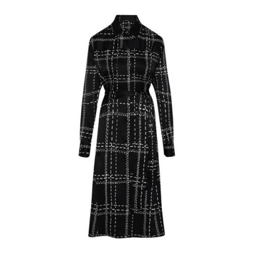 Zijden Overhemdjurk Kiton , Black , Dames