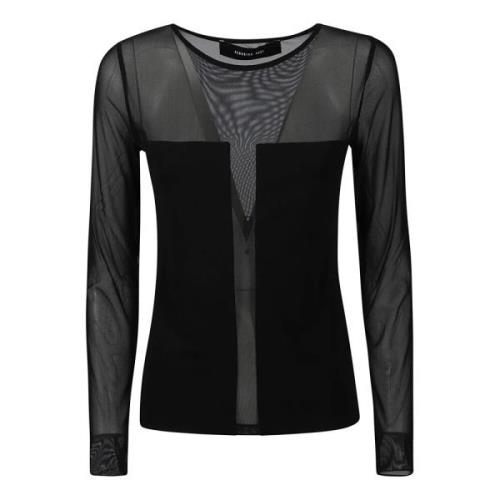 Stijlvolle Longsleeve Top Federica Tosi , Black , Dames