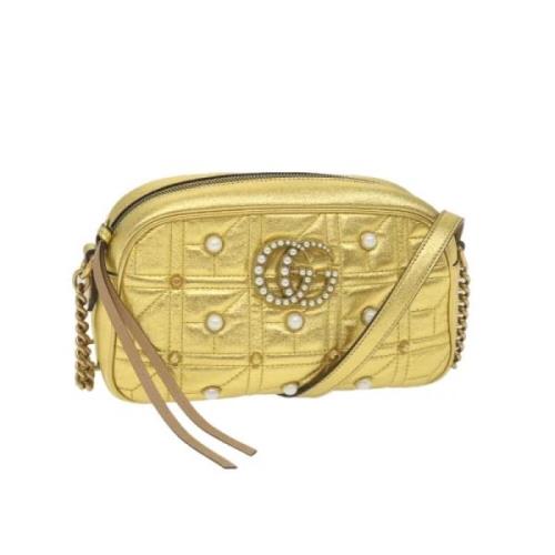 Pre-owned Leather gucci-bags Gucci Vintage , Yellow , Dames