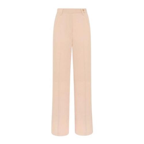 Zijden Rechte Pijp Broek Kiton , Pink , Dames