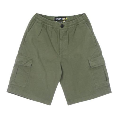 Ripstop Cargo Shorts met Zakken Iuter , Green , Heren