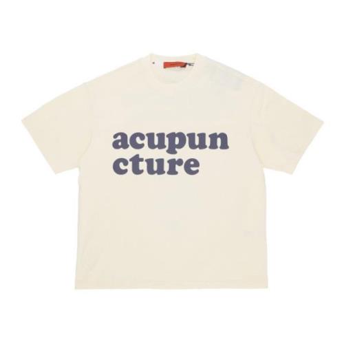 T-shirt met Unieke Print Acupuncture , Beige , Heren