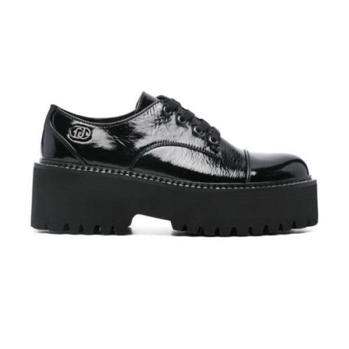 Zwarte platte schoenen met platform Liu Jo , Black , Dames