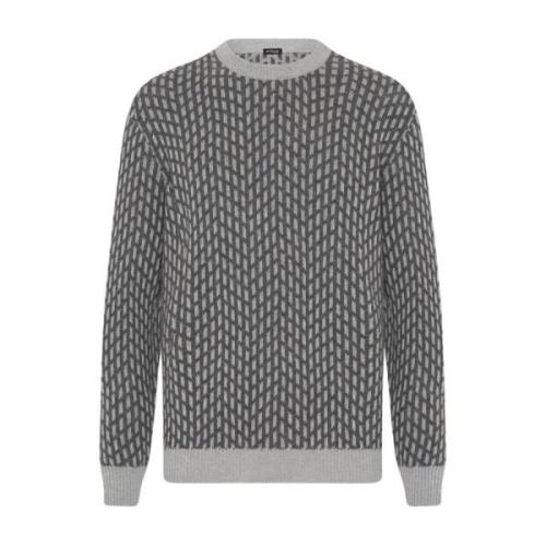 Kasjmier Jacquard Trui Kiton , Gray , Heren