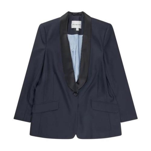 Elegante blazer met diepe v-hals Munthe , Blue , Dames