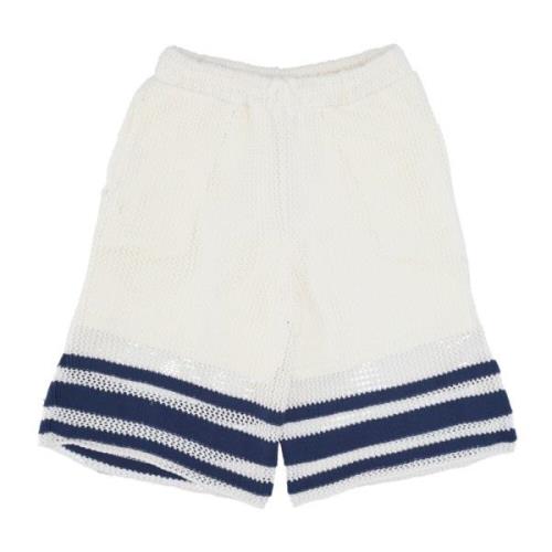 Gebreide Gestreepte Shorts Wit Katoen Arte Antwerp , White , Heren