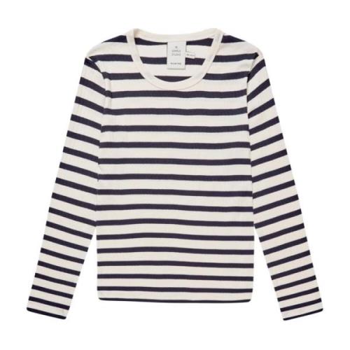 Gestreept T-shirt Lange Mouw Navy Munthe , Multicolor , Dames