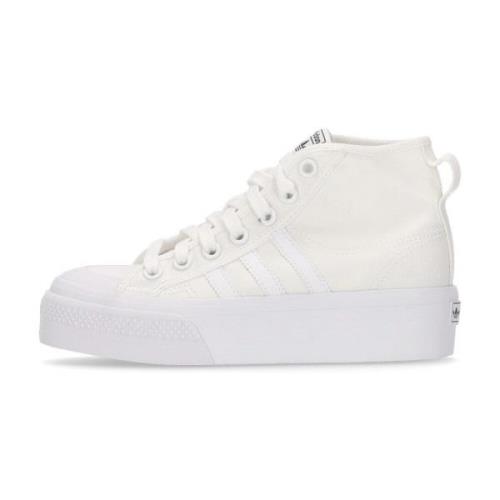 Platform Mid Hoge Sneaker Wit Adidas , White , Dames