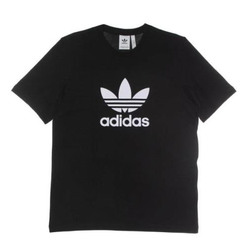 Trefoil Logo Zwart/Wit T-shirt Adidas , Black , Heren