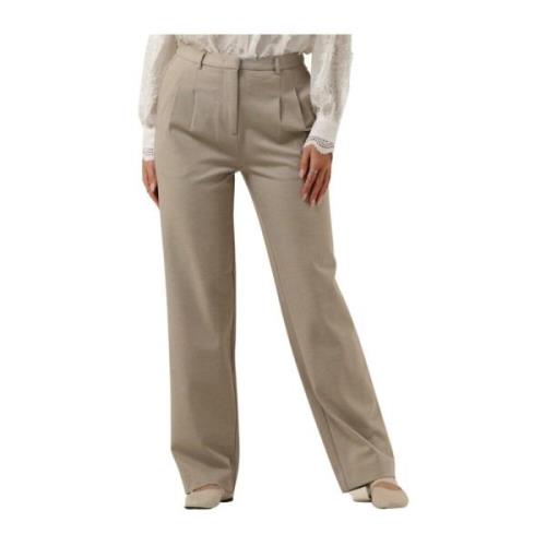 Beige Viscose Broek Lucilay Ivala Bruuns Bazaar , Beige , Dames