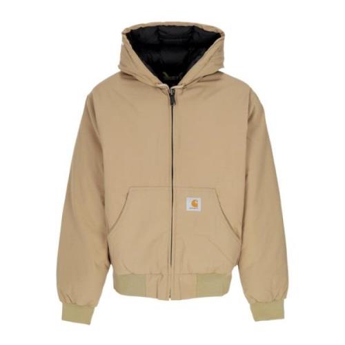 Actieve Koud Leren Jas Carhartt Wip , Brown , Heren