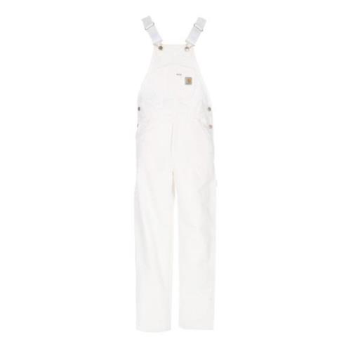 Canvas Bib Overall Dungarees Carhartt Wip , White , Heren