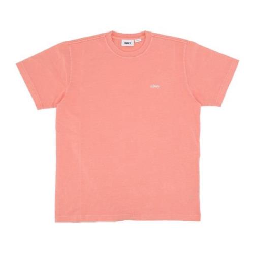 Roze Pigment Tee Heren T-shirt Obey , Pink , Heren