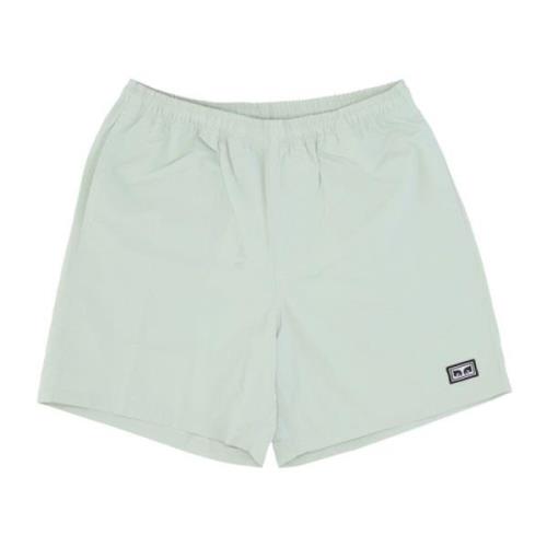 Nylon Surf Shorts met Zakken Obey , Green , Heren