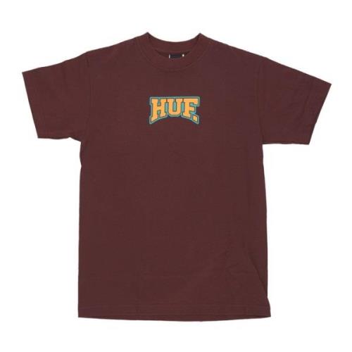 Aubergine Home Team Tee Korte Mouw HUF , Purple , Heren