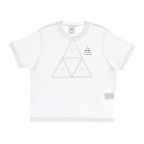 Witte Relax Tee met Triple Triangle HUF , White , Dames