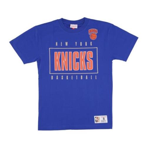 New York Knicks Vintage Logo Tee Mitchell & Ness , Blue , Heren