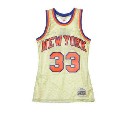 Vintage Basketball Tank Top Patrick Ewing Mitchell & Ness , Beige , He...